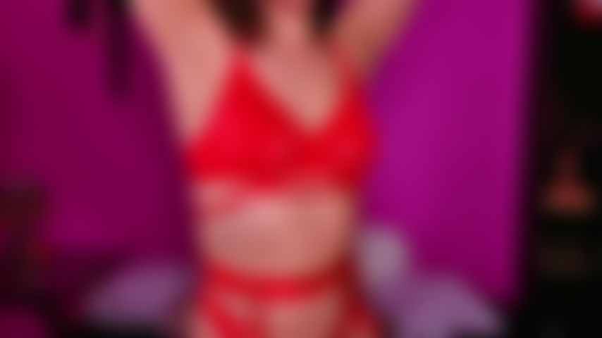 Red lingerie up close show off and dance for you